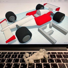 f1 yarış arabası tinkercad sanat modelleri oyuncak minyatür eunny 3d print model - Mito3D