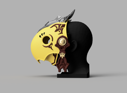 racing chocobo mask ffxiv final fantasy xiv 14 racer headdress 3d print model - Mito3D