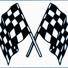 bandera de racing varios la las carreras 3d print model - Mito3D