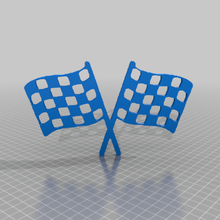 bandiera di corsa art segni loghi 3d print model - Mito3D