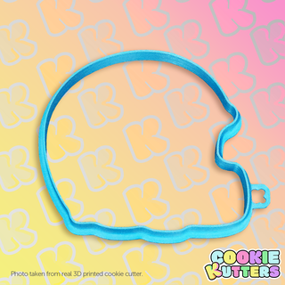 racing helmet cookie cutter mold silhouette kutters kitchen food recipe cookies 3d print contour 3d print model - Mito3D