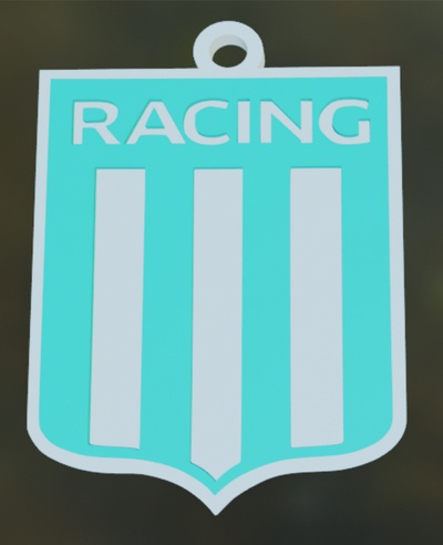 racing keychain cade franchella soccer argentine 3d print model - Mito3D