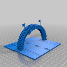racing track tyre diorama game advertisement dioramas dunlop bridge playsets 3d print model - Mito3D