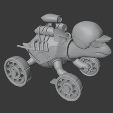 la course de tortue mobiliers roues divers les propulseurs shell voiture chapeau moteur modèle figure jouet haut niveau détail animal esun3d 3d print model - Mito3D