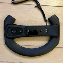 racing wheel wii motion controller ir wiimote wiiu holder mote plus u video_games 3d print model - Mito3D