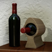 cremagliera bottiglia vino titolare supporto 3d print model - Mito3D