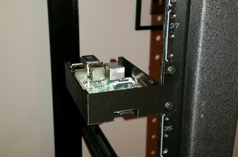 rack mountable raspberry pi b+ case 1u b electronics 3d print model - Mito3D