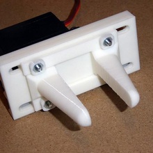 pignon crémaillère robotique pince mâchoire gadget la servo griffe 3d print model - Mito3D