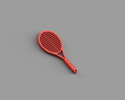 racchetta portachiavi gioielleria tennis Grazie 3d print model - Mito3D