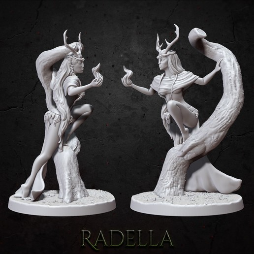 radella nymph dryad forest plant faun woods earth tabletop magic druid animals animal 3D print model - Mito3D