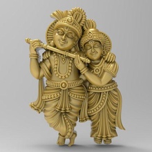 radhakrishna takı Krishna Sanat krishnaradha Radha ramsita Tanrı heykel mücevher kolye 3d print model - Mito3D