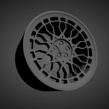 radi8 r8a10 scalable printable rims hot wheels 1/18 1/24 1/25 1/32 1/43 cars low poly 3d print model - Mito3D