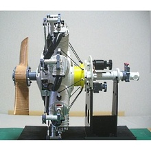 radial motor rotary 2 1910s herramienta reciprocante giratorio cigüeñal cilindro pistón empujar Halar varilla hélice válvula carburador zapatilla 3d print model - Mito3D
