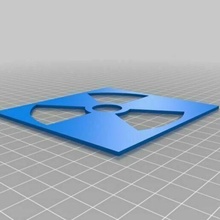 radyasyon sembol şablon 3d print model - Mito3D