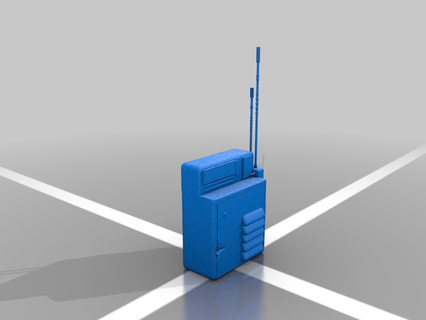Radio scatola parete elettrico diorama wargaming scenario edifici strutture 3d print model - Mito3D