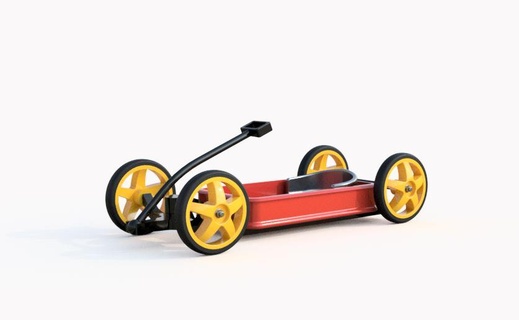radio flyer speed red wagon 1 24 - 25 model kit Art wheel hobby 1/25 1/24 rims revell car 3d 3dprint stl modelkit goldenb3d miniature diecast 1/18 cars 3d print model - Mito3D