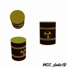 radioactivo barril 3d print model - Mito3D