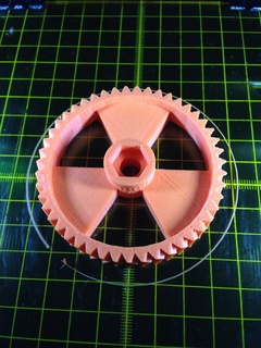 radioactivo grande engranaje modificación 3d impresora partes 3d print model - Mito3D