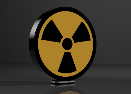 radioactif lampe nucléaire électrique nuisible danger mort crâne os croisés 3d print model - Mito3D