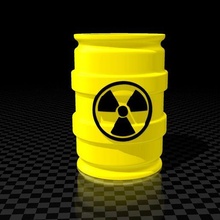 radioativo desperdício barril 3d print model - Mito3D