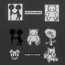 radiohead stencils logos rock band 3d print model - Mito3D