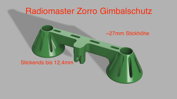 Radiomaster zorro kardanisch Schutz 1 tpu elrs Stickends Daumen Griff 3d Drucken 3d print model - Mito3D
