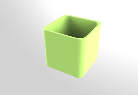 radius cube pot plant 3d print model - Mito3D