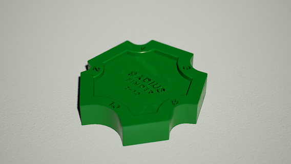 radius finder measuring tool radius finder handy small smart  3d print model - Mito3D