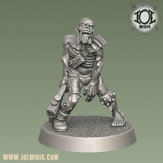 radzombie 6 undead war hammer 42k mutant mutie ash waste wasteland fallout stargrave presupported chaos zombie ghoul last us zombicide 3d print model - Mito3D