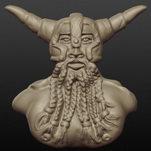 ragnar bearded art figurines viking bust shield axe 3d impression sculpture 3dsculpture 3dprint 3dprinting 3ddesign 3ddesigner technology printing3d dish3d 3d-druck impresin-3d 3d print model - Mito3D