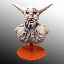 ragnar ahtapot sakal sanat viking minyatür büstü baskı zbrusch oyma heykel Vikingler 3d print model - Mito3D