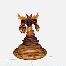 ragnaros patron world Of warcraft oyun 3d print model - Mito3D