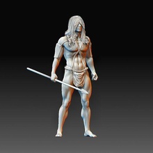 rahan art people character printable model statue weapons 3d print model - Mito3D