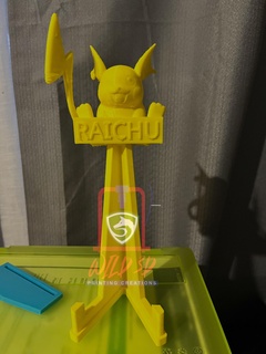 raichu pokemon card stand pokemoncards tcg stands cards graded 3d print model - Mito3D