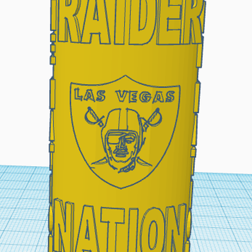 raider nation bic lighter case raiders las vegas nevada no support football 3D print model - Mito3D