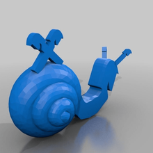 raiffeisen schnecke escargot art signes logos l'escargot support de bureau ordinateur la banque 3d print model - Mito3D