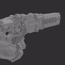 rail pistolet 3d print model - Mito3D