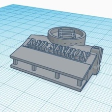 rail station location western legends game board token 3d print model - Mito3D