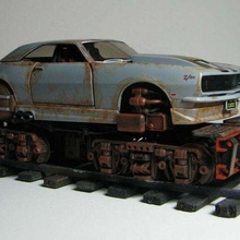 railcar chassis bogie hybrid locomotive mad max muscle because post-apocalyptic railway scale model stopmotion train wheelset vehicle kit vehicles 3d print model - Mito3D