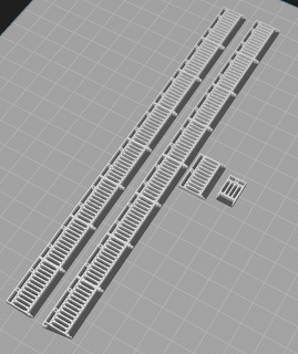 railings model batignolles h0 train railing barrier miniature 3d print model - Mito3D