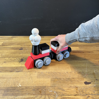 Ferrovia escala modelo jogos brinquedos pla Preto vermelho gadget prusa 3d print model - Mito3D
