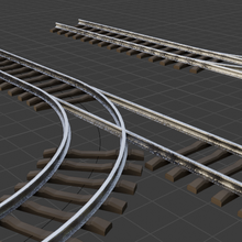 rails rotation games poly architecture lowpoly train station tram metro children toys model free rail 3d print model - Mito3D