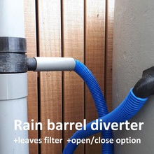 yağmur namlu klape + filtre aç kapat vana bırakır ev su sürdürülebilir taşma kapatın açın koruyucu yaprak varil aktarıcısı otomatik 3d print model - Mito3D