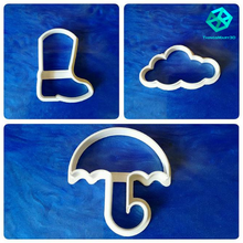 pluie démarrage parapluie nuage biscuit coupeur fondant 3d print model - Mito3D