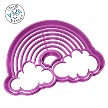 gökkuşağı kurabiye kesici fondan tek boynuzlu at fantezi bulutlar kil pişirme yemek Parti hamur işi 3d print model - Mito3D