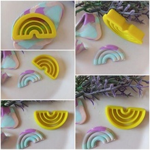 rainbow clay jewellery cutter jewelry cutters cookie 3d print model - Mito3D