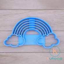 rainbow cloud-cookies cutter home cookie kukens scharf fondant 3d print model - Mito3D