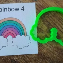 rainbow clouds cookie cutter with weather unicorn cutters fondant baking accessories cookies kitchen bakery 3d print model - Mito3D