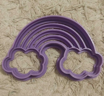 rainbow cookie cutter cutting animals cookies 3d print model - Mito3D