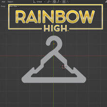 rainbow high basic hanger 3d print model - Mito3D